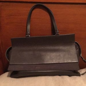 Dark Gray Leather Purse